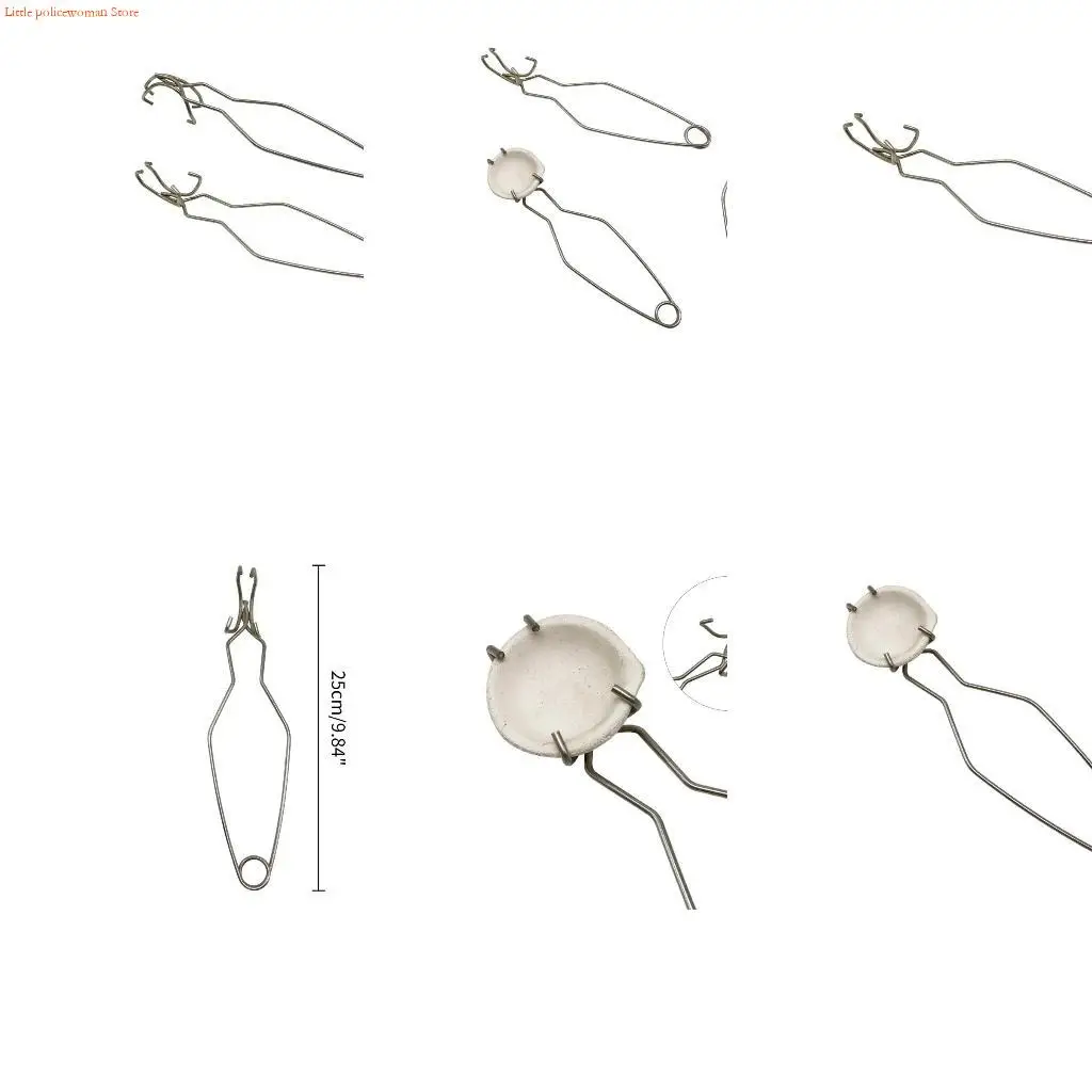 F92D Melting Silver Gold Ceramic-Crucible Small Whip Tong Melting Casting Gold Silver
