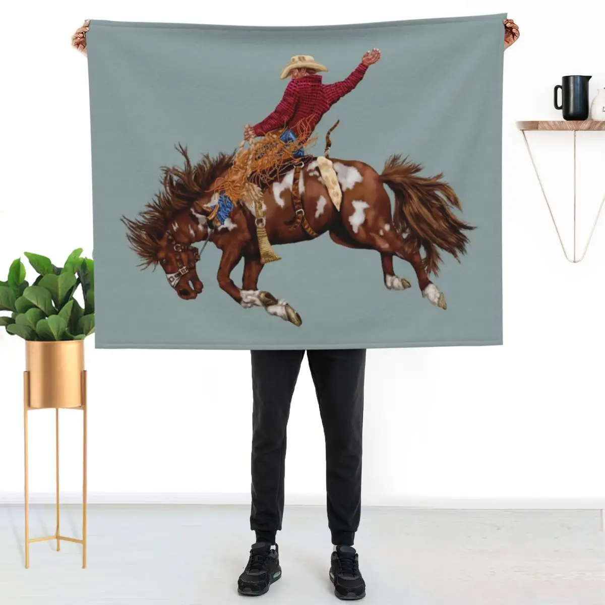 Vintage rodeo cowboy Throw Blanket Bed linens Luxury St for sofa Extra Large Throw Cute Plaid Thin Blankets
