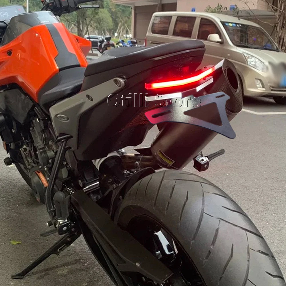 Motorcycle Accessories Rear Tail Light License Plate Holder Tail Integrated Frame Bracket For 790