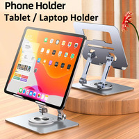 Phone Holder Desk Mobile Phone Rotation Stand Foldable Metal Tablet Holder Support for iPhone 14 13 iPadPro Air Universal Holder