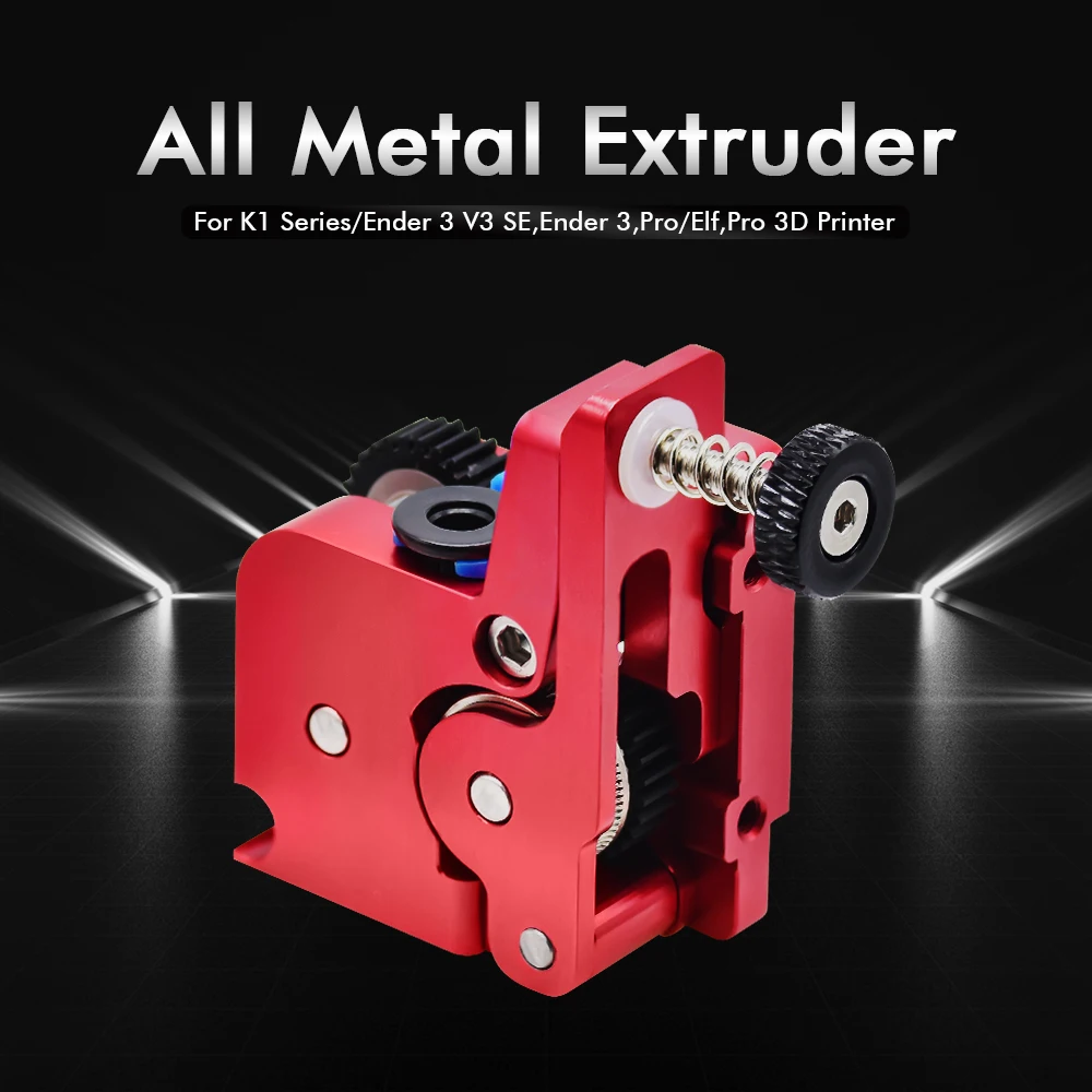 Upgraded Extruder for K1/K1 Max/K1C Direct Drive Extruder Dual Gear Feeding Extrusion K1 Extruder with Bracket for Ender 3 V3 SE