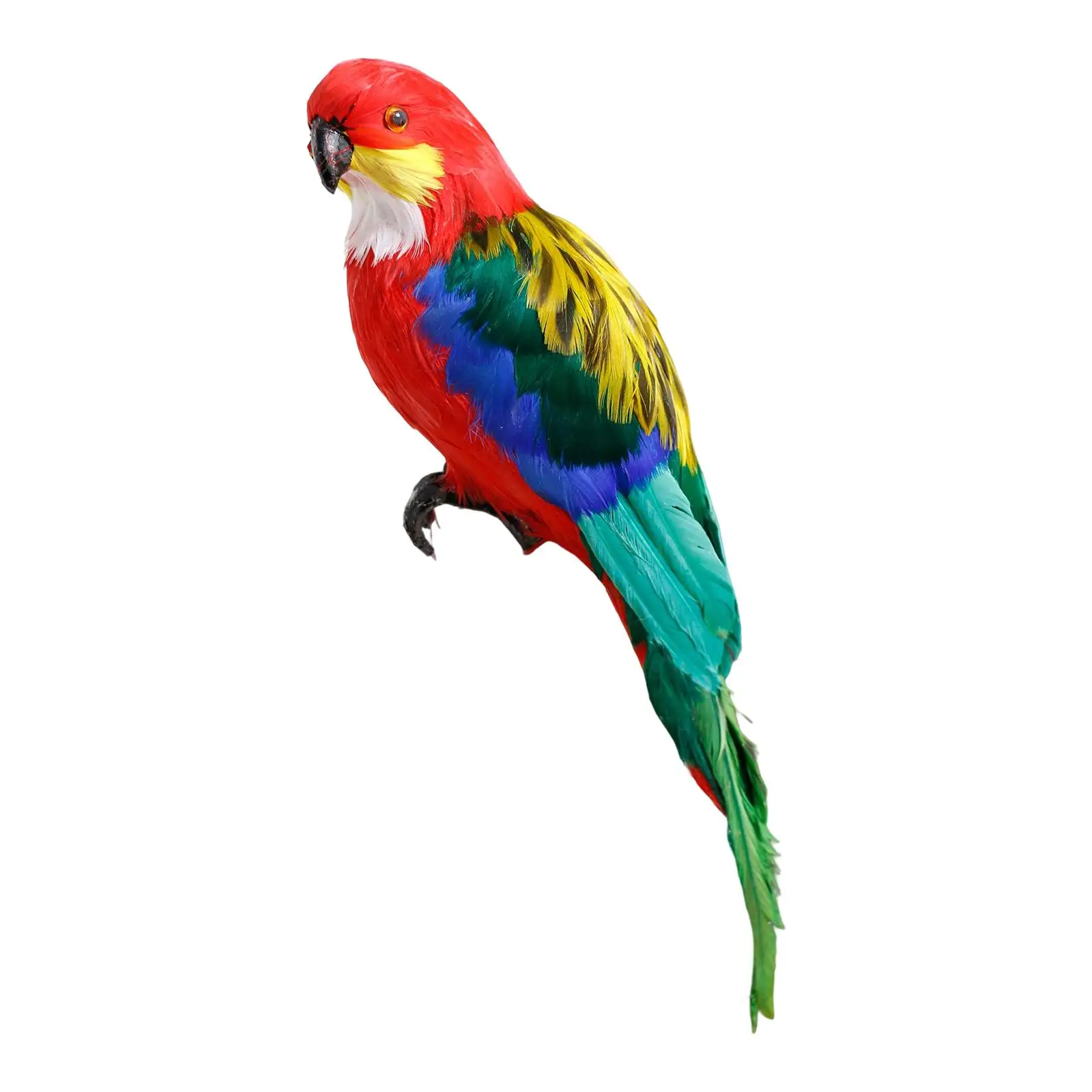 Hanging Artificial Parrot Figurines Art Crafts Photography Props Feather Parrot Macaw for Pathway Home Lawn Wall Tree Ornaments