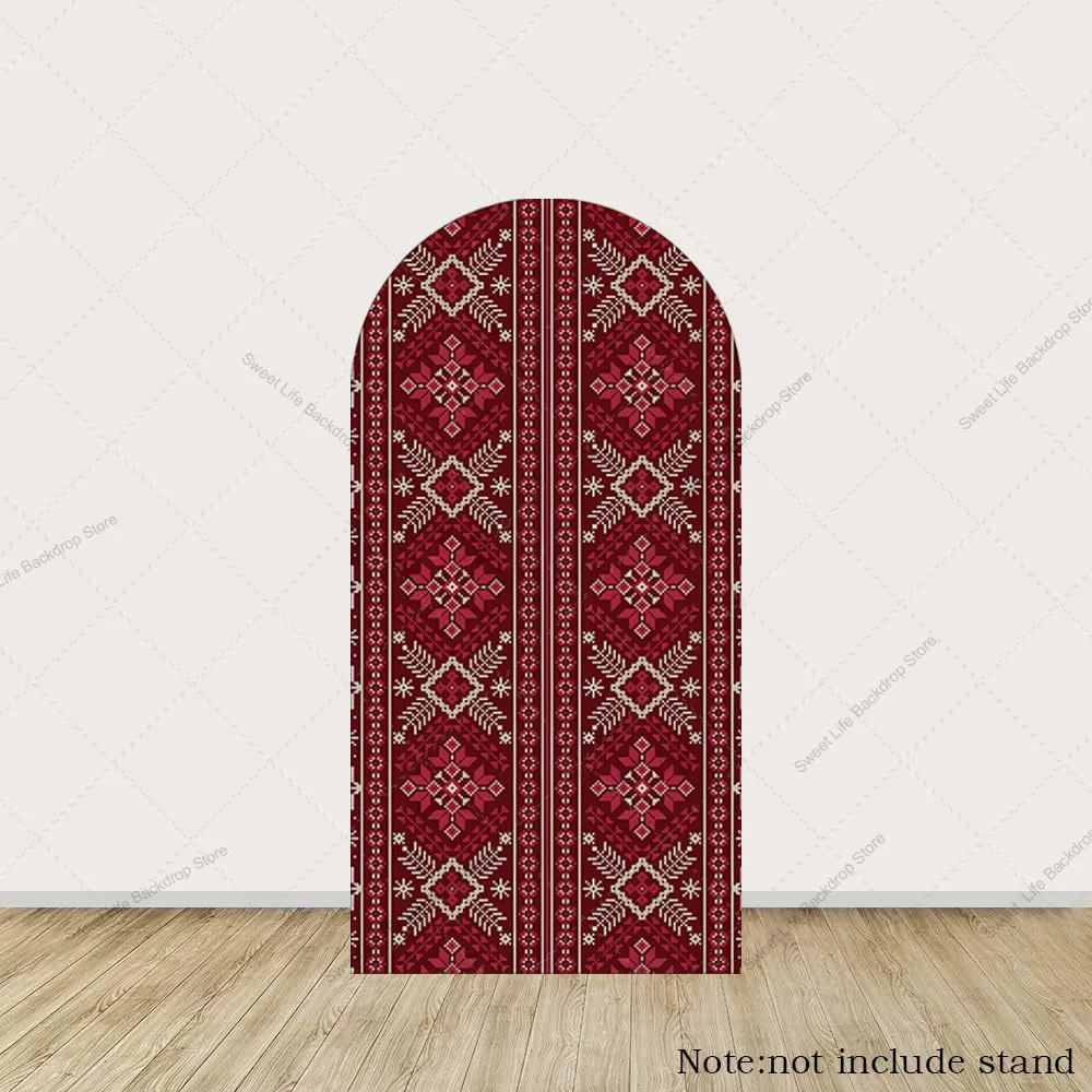 パレスチナ刺繍アーチカバーパーソナライズされた結婚式の招待状ナイトパーティー婚約ブライダルシャワーアーチ背景