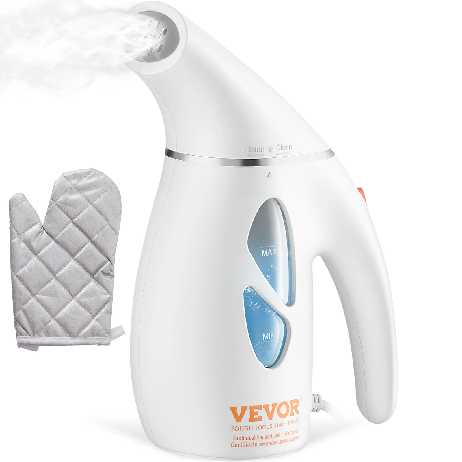 

VEVOR Portable Handheld Fabric Steamer 900W Quick Heat Steamer for Clothes Wrinkle Remover Clothing Iron Garment Steam Cleaner