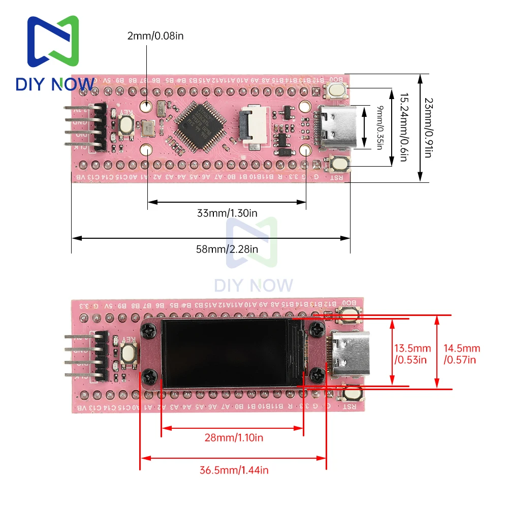 80 × 160 0.96 インチ LCD TFT カラースクリーンディスプレイ STM32 TFT 開発ボードコアボード ARM マイクロコントローラタイプ C STM32F103C8T6