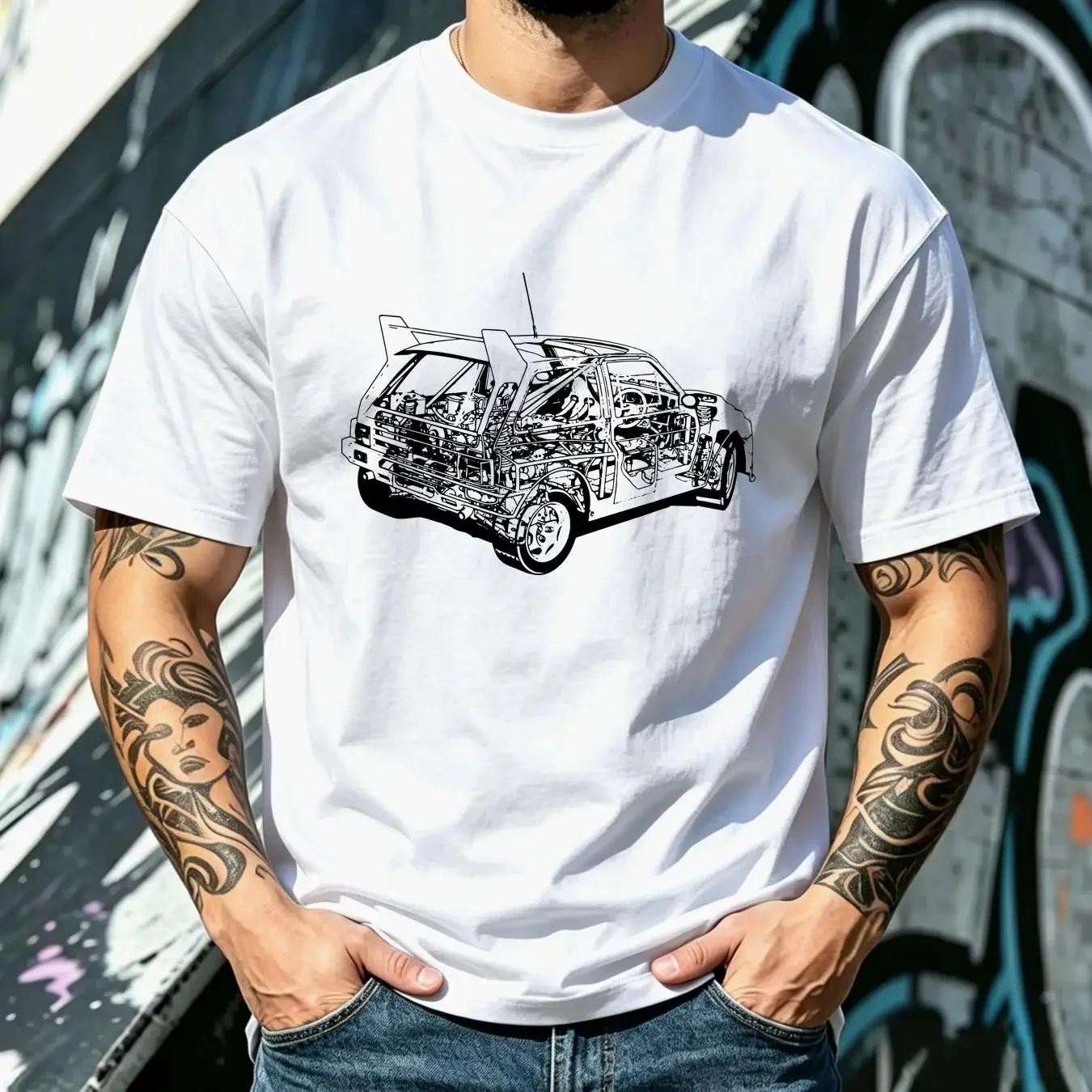 washed T Shirt Metro 6R4 Diagram Mens Rally Car for Dad Birthday vintage Washed Versatile Stylish Unisex graphic fashion Soft