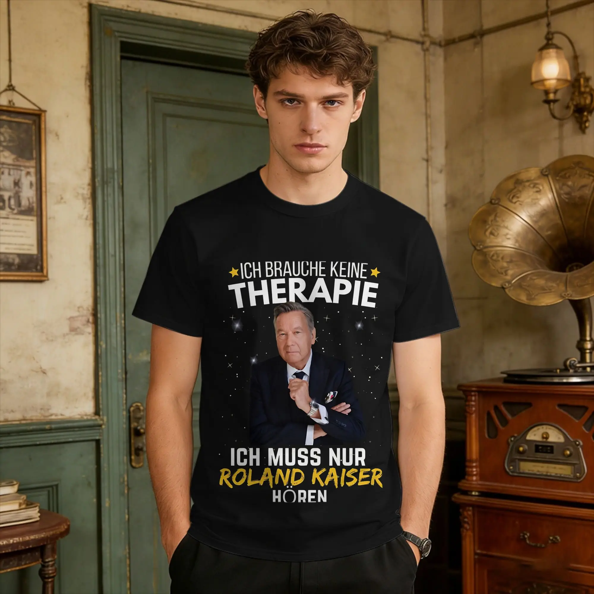 Roland Kaiser T Shirt Men's Eurovisions Festival Funny T Shirts Summer Crewneck Trendy Cool Tee Shirt Pattern Plus Size Clothing