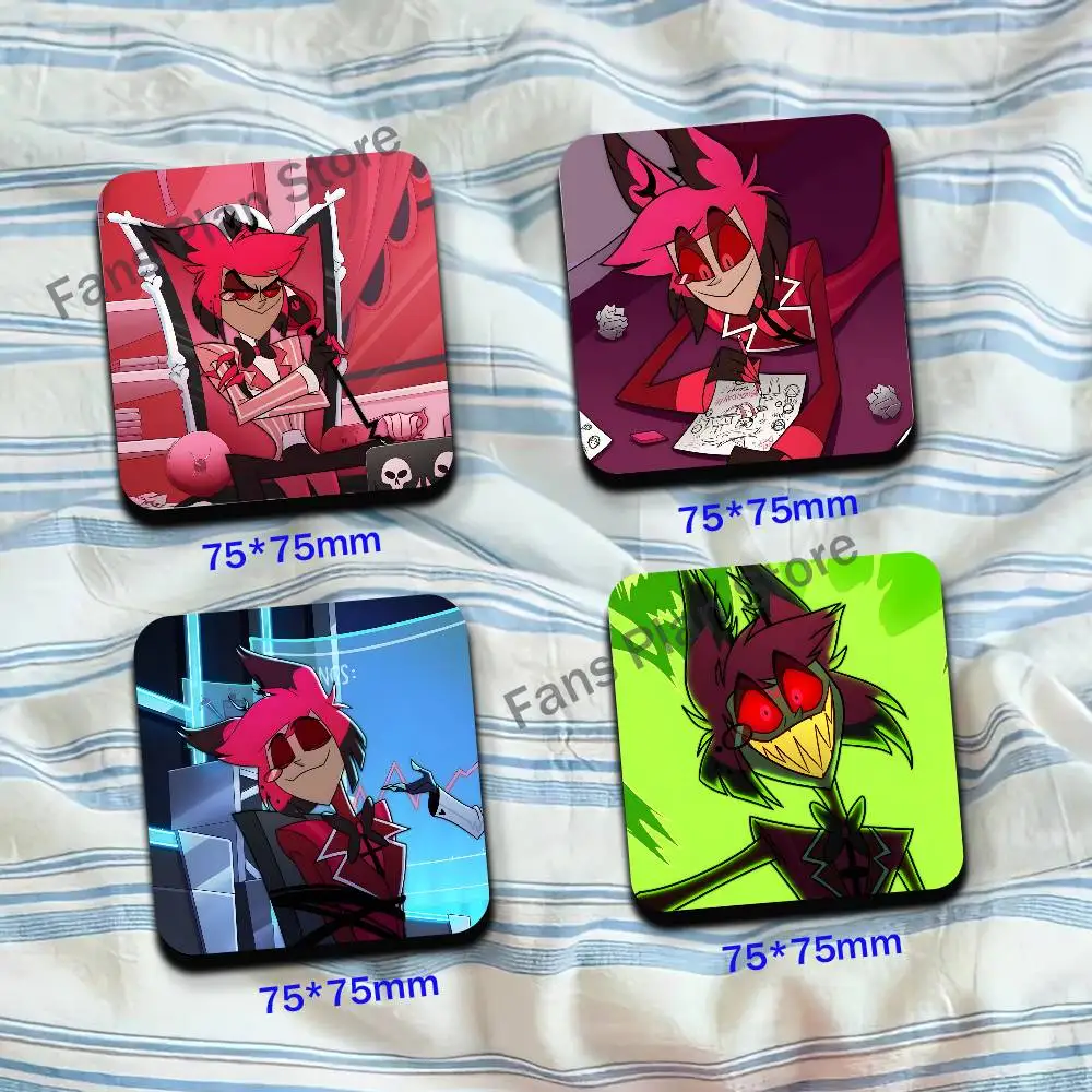H-Hazbin H-Hotel Alastor Cute Cartoon Anime Refrigerator Magnets Soft Magnetic Heat Transfer Refrigerator Magnets Gift