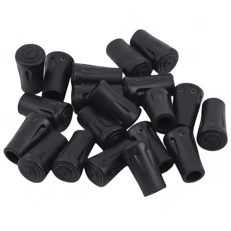 20 pieces/10 pair Nordic Walking Pole Trekking Pole Tip Protectors Rubber Pads Buffer Replacement Tips End for Hiking Stick