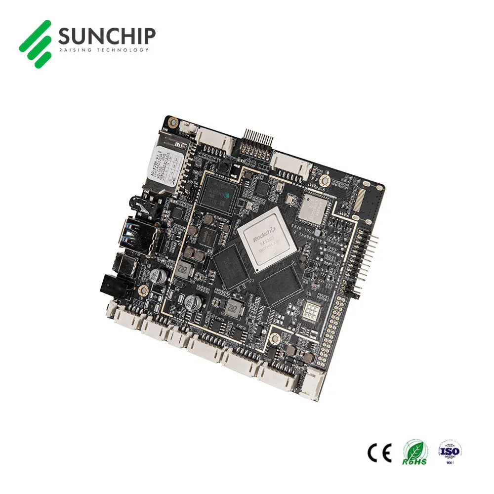 Carte mère OEM du système Android Rockship RK3399 avec interface BT et WiFi LVDS EDP
