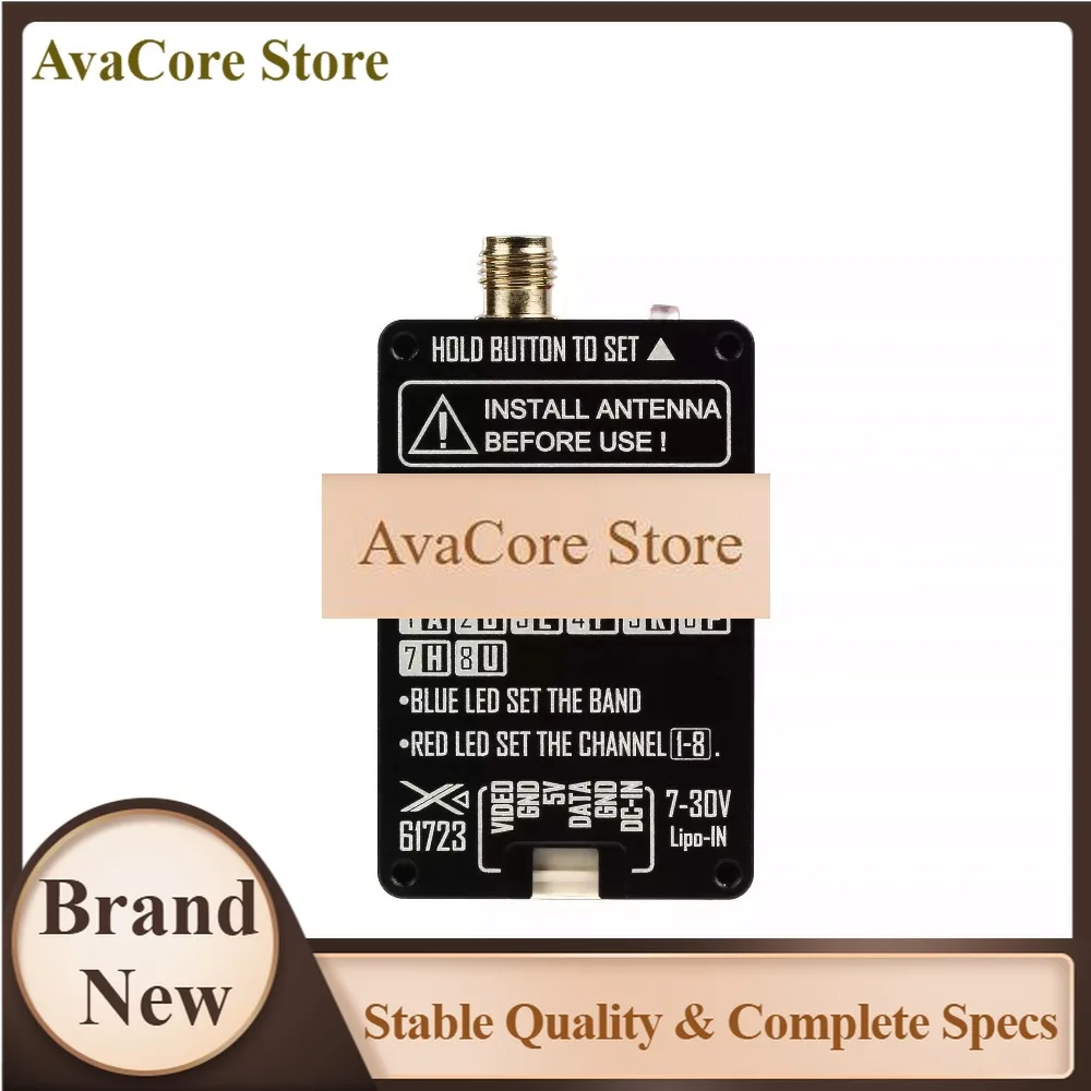 AvaCoreRUSHFPV 6.1G-7.2G 3W High Power Wideband FPV Video Transmitter Kit - Long-Range Fixed-Wing & Drone