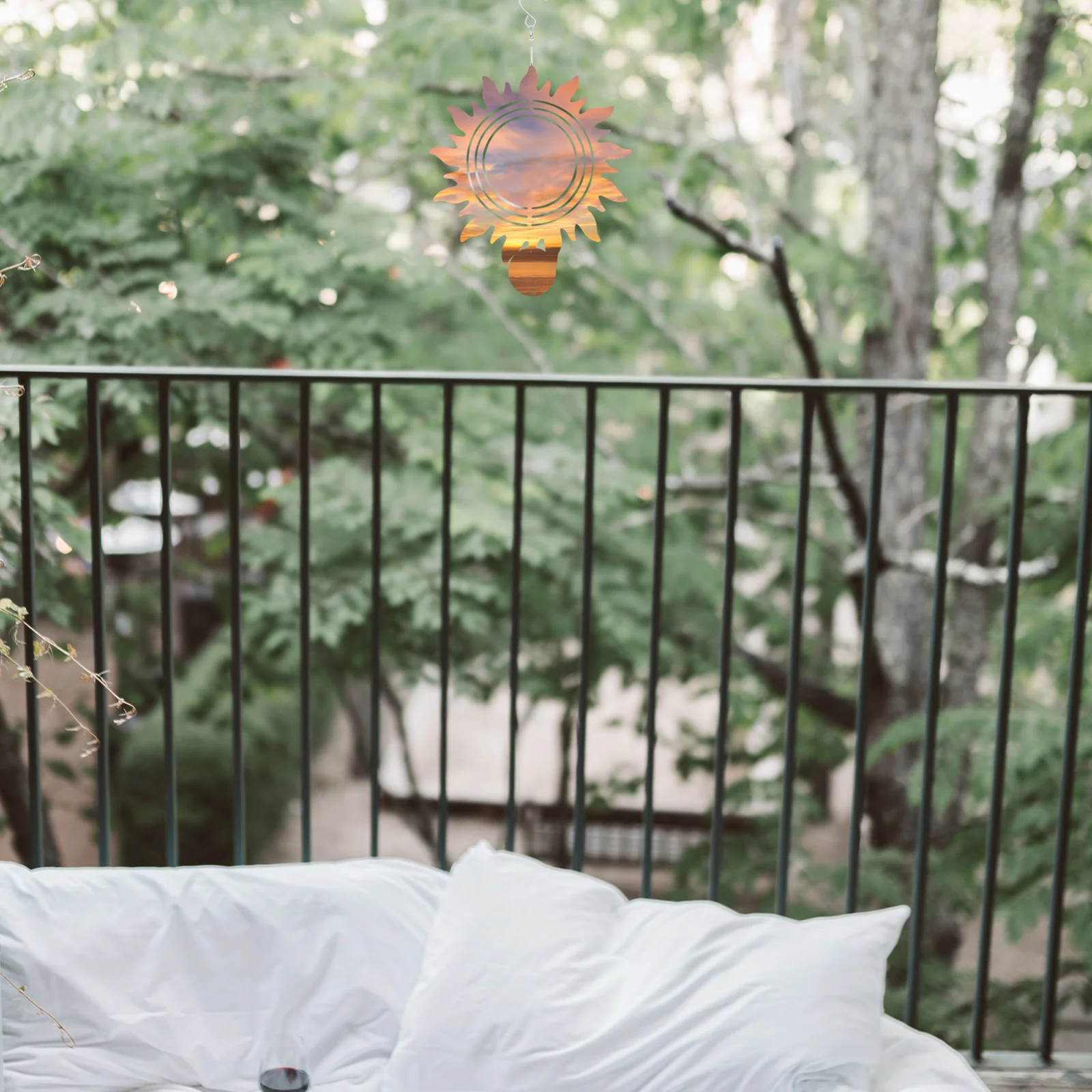 

Aluminum DIY Sublimation Wind Spinner Blank Hanging Decor for Garden Yard Patio Balcony Door Sublimation Wind Spinners