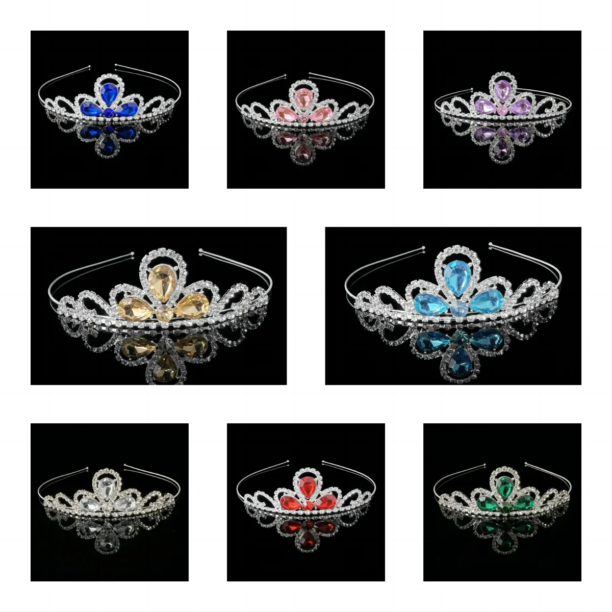 ZANLLOY Hair clips Children Crown Set Girls Dress Up Birthday Party Headdress Bridal Wedding Hair Accessories