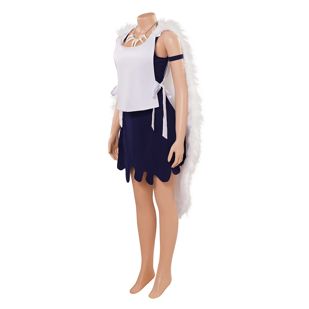 Anime San Princess Costume Cosplay Donna Mantello bianco Abito Set Abiti da festa di carnevale di Halloween