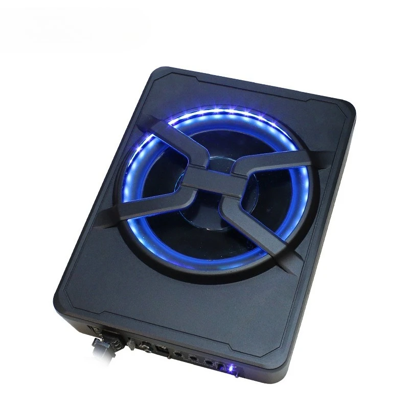 Car Audio Modification with Light APP Under The Car Seat High-power 10-inch Ultra-thin Car Subwoofer