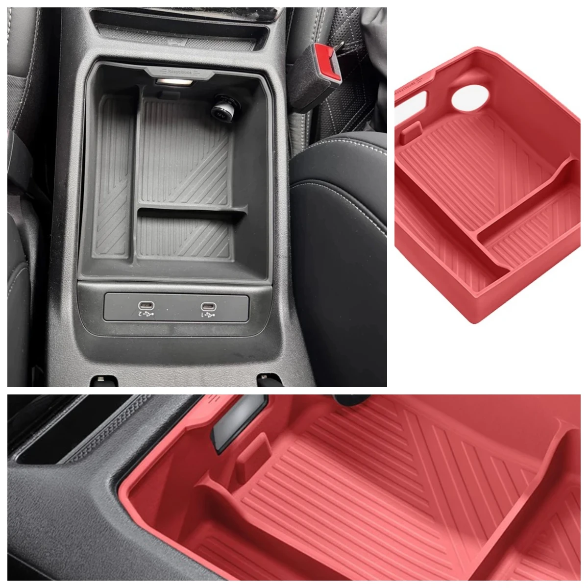 Central control armrest box storage box silicone material car interior supplies For A5 B10 A5 sportback 2025 2026