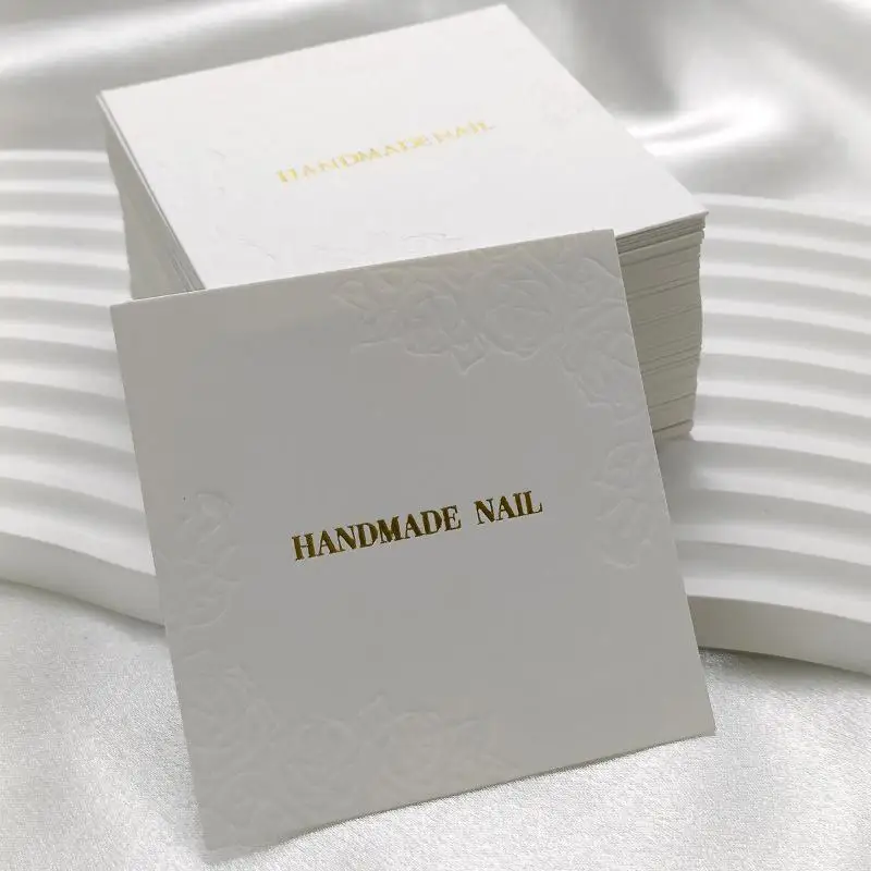 20장/봉투 75x75mm 프레스온 네일 포장용 바닥 카드 장미 엠보싱 수제 인조 손톱 디스플레이 쇼 카드 매니큐어 도구