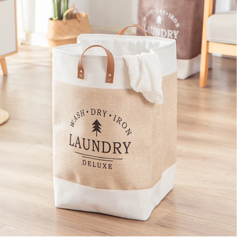 Large Capacity Laundry Basket Dirty Clothes Basket Fabric Laundry Basket Folding Storage Basket Household Storage Box Portable