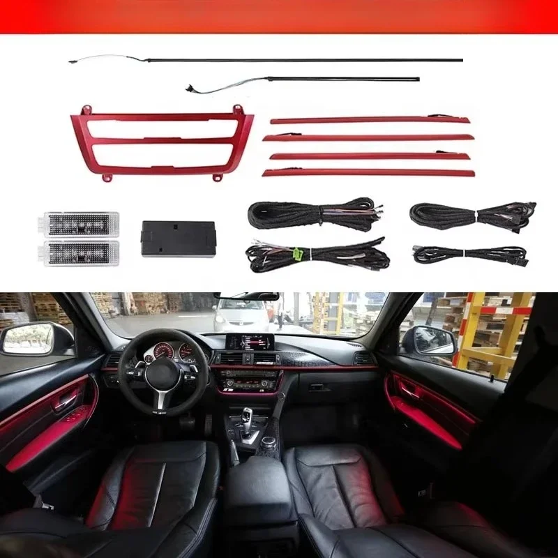 2026 Hot 9-color Car Door Neon Ambient Light for F30 F35 2010-2018 Auto Decorative Atmosphere Automatic Conversion Led Strip