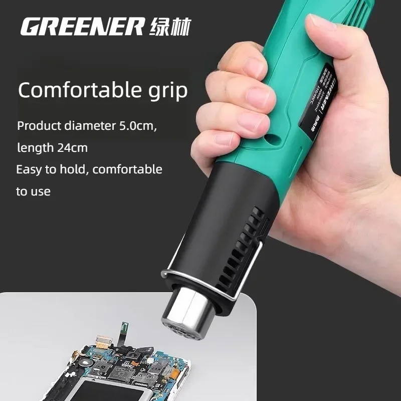 Industrial Hair Dryer Heat Gun, Hot Air Gun, Air Dryer for Soldering, Thermal Blower, Soldering Station, Shrink Wrapping Tools