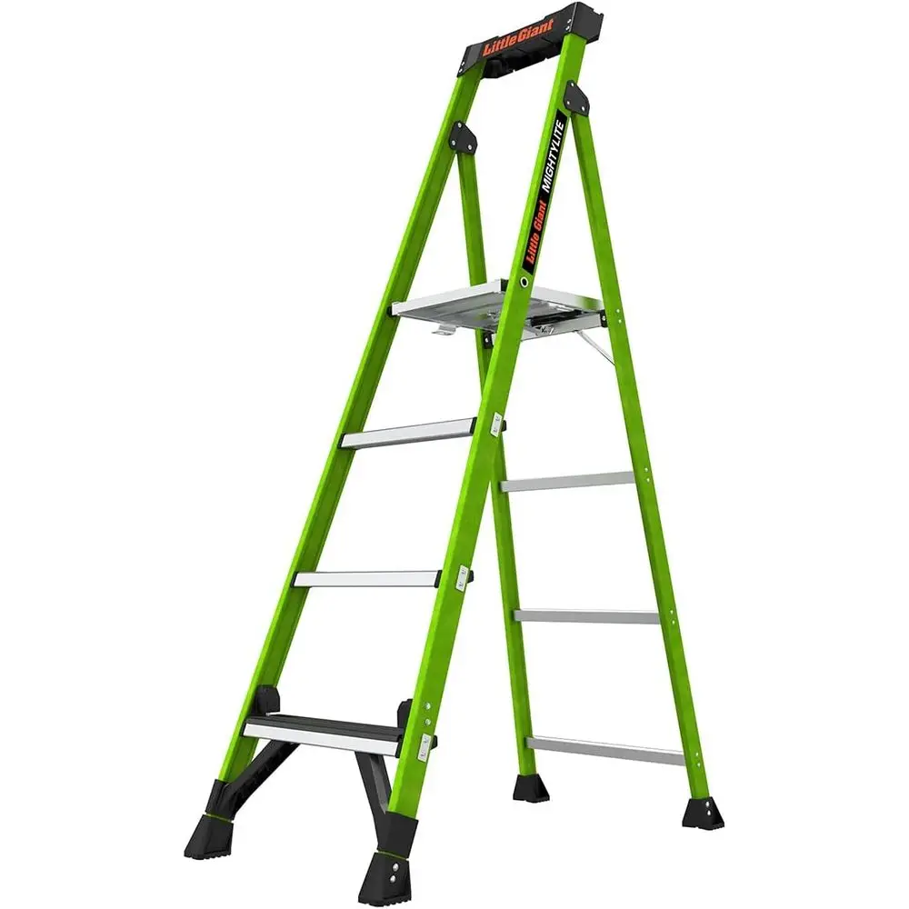 

Лестница-стремянка MightyLite 2.0, 6 футов, с фиксатором для пола, из стекловолокна, тип IAA, нагрузка до 375 фунтов (15406-001), зеленая