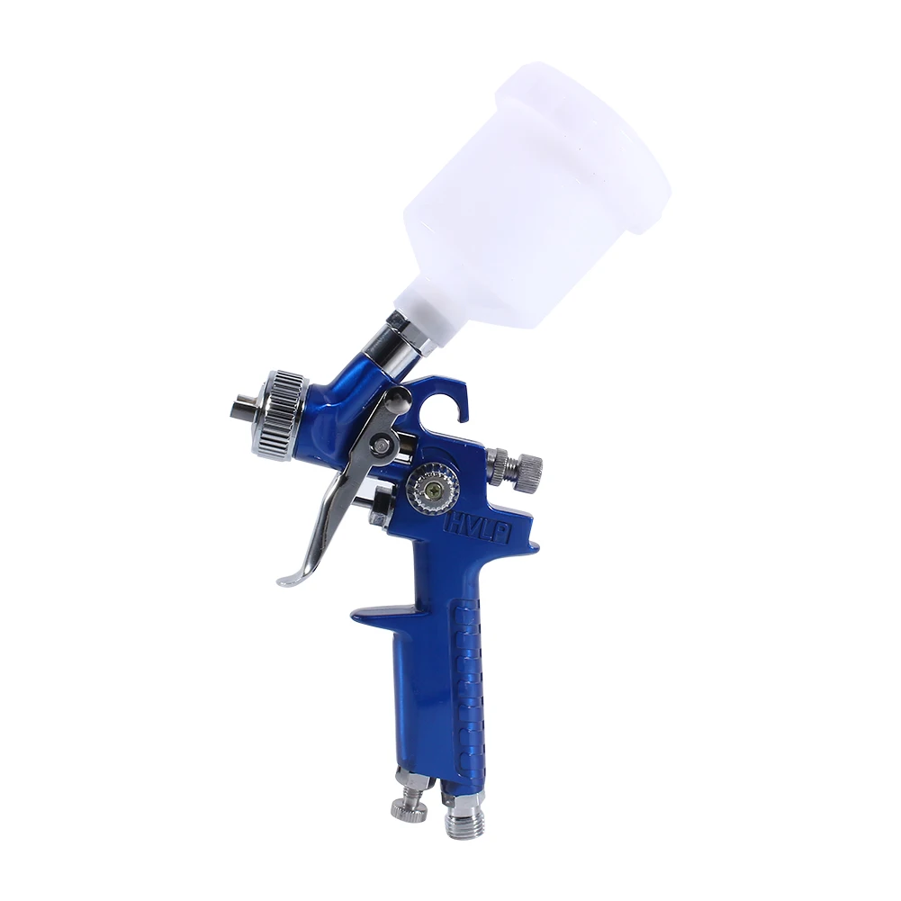 Pneumatic Paint Spray Gun Gunjet Blue Gravity Feed HVLP Mini Air Paint Spray Gun Low Pressure 0.8mm Nozzle 100ml
