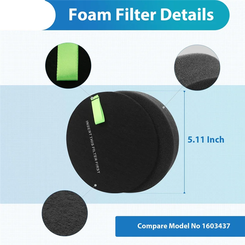 A76G-Filters For Bissell Surfacesense 3418 3415 Multiclean 3402 3774F 3409 3774 3774G 3775 Powerlifte Upright Vacuums