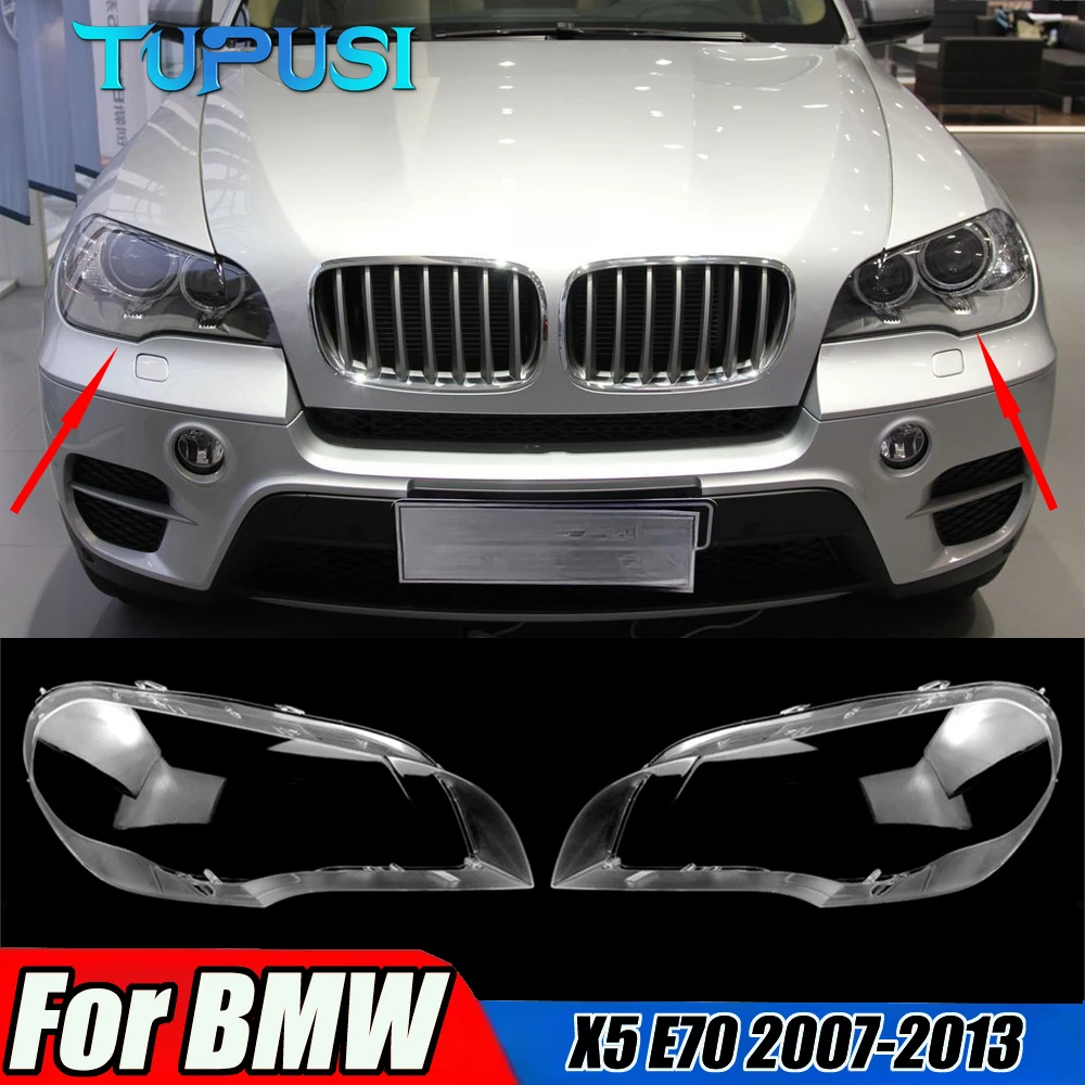 

For BMW X5 E70 2007-2013 Auto Front Headlight Cover Headlamps Lampshade Lens Transparent Glass Lamp Shell Mask Body Kits