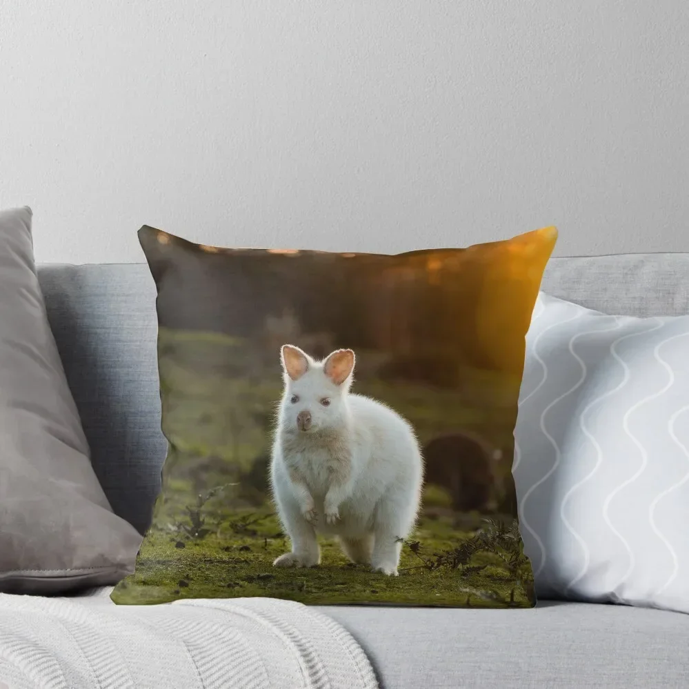 Bruny Island White Wallaby Tasmania Throw Pillow Sofas Covers Pillowcases Sofa Cushions Covers pillow