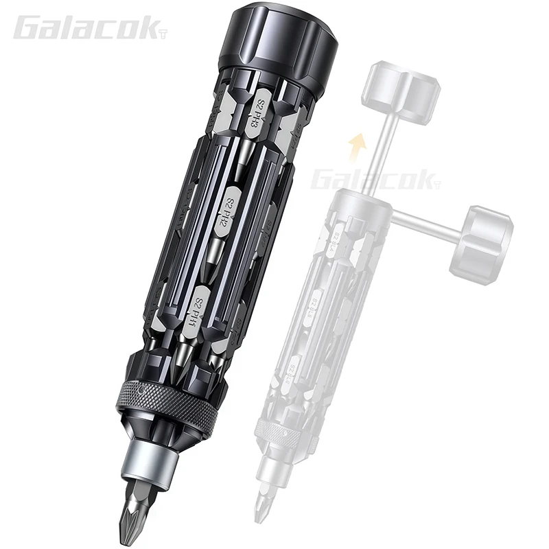 

Набор многофункциональных отверток Galacok S1 EDC с магнитным шестигранным сверлом Torx Phillips, портативный инструмент для ремонта дома на открытом воздухе