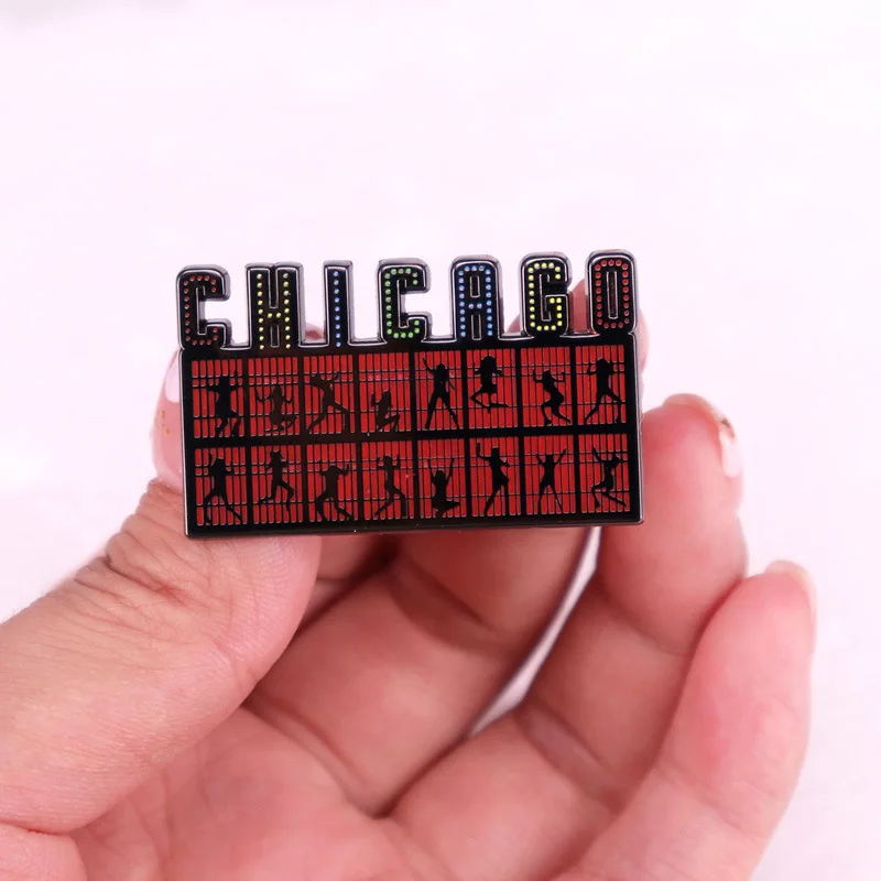 Broche de película Musical de Chicago, accesorio de insignia