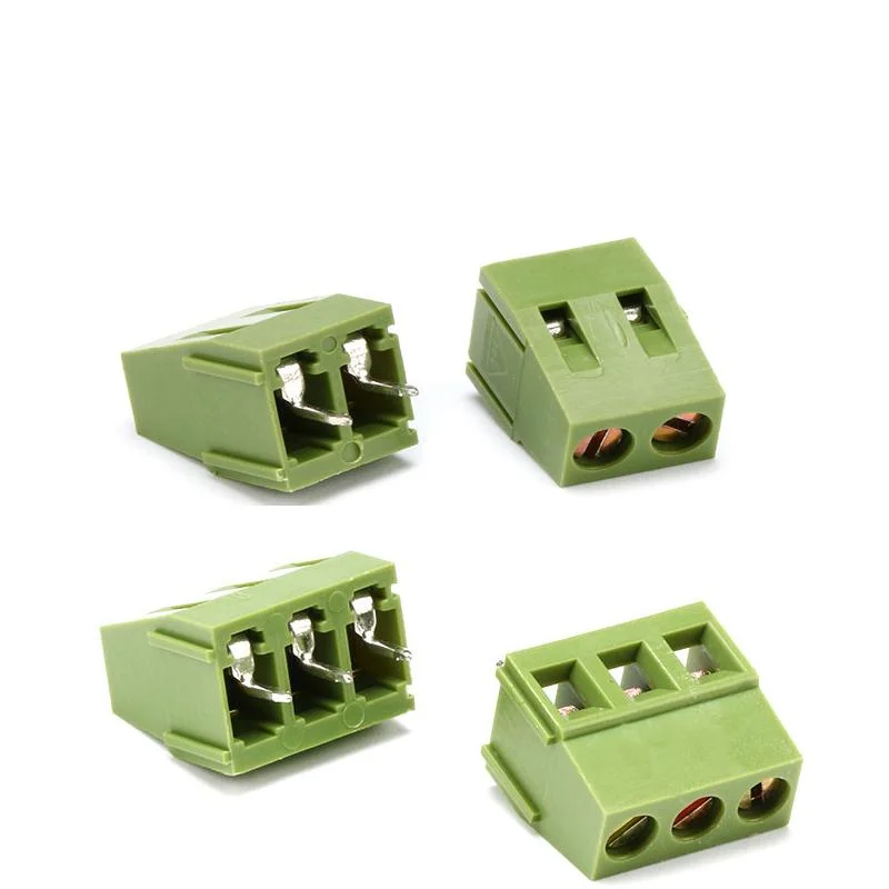 10Pcs Green KF128 2Pin 3Pin 380V 10A Mini Terminal Connectors Terminal Green PCB Screw Terminal Block Wire Straight Pin