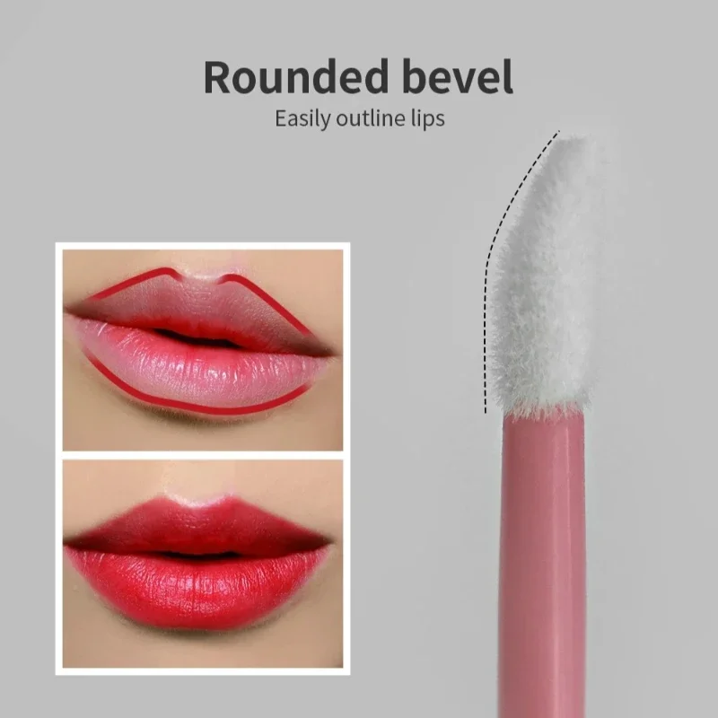 50/100 個使い捨てリップブラシメイクアップツール中空リップワンドナイロンリップグロススティックアプリケーター口紅ワンドセット化粧品ツール