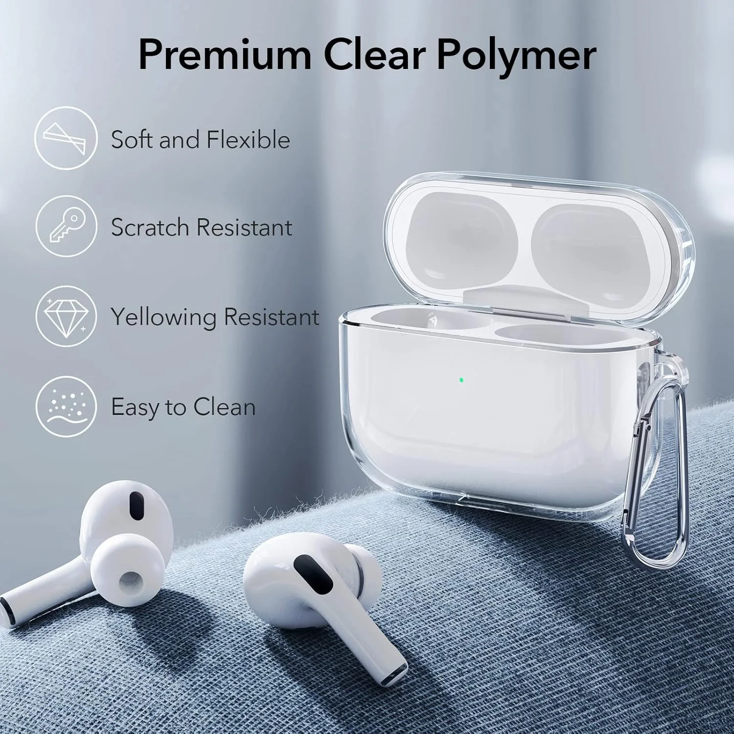 Clear Soft TPU Earphone Case with Lanyard Strap for AirPods Pro 2 2022 2nd Generation Air Pods 3 2 1 3rd Gen Cover Accessories