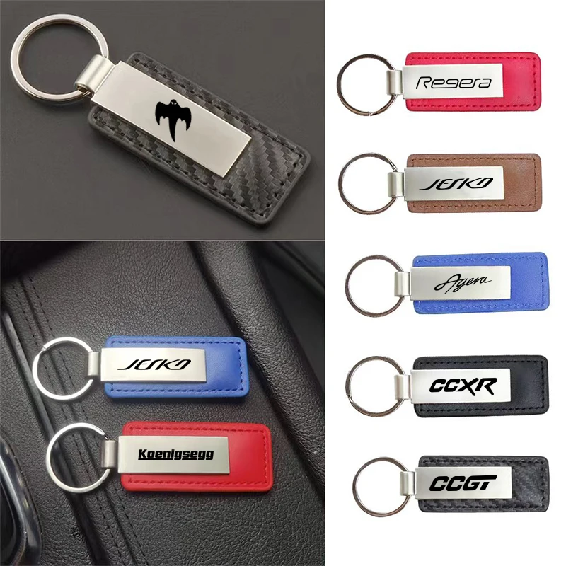 Pu Leather Car Keychain Car Key Ring For Koenigsegg Agera RS Agera R Quant One:1 Jesko CCXR CCX CCR SYMBOL CCGT CC8S Accessories