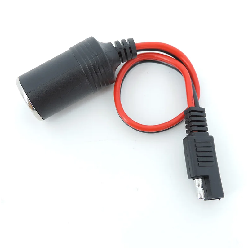 Enchufe de encendedor de cigarrillos hembra de coche a SAE, Conector de desconexión de liberación rápida de 2 pines, 14AWG, 20a, Cable de extensión J17, 12V, 24V