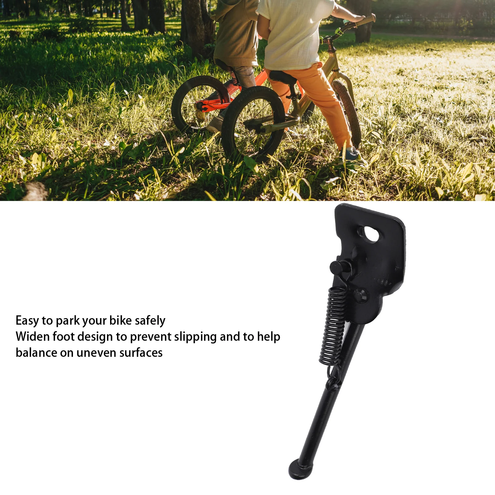 

Подставка для детского велосипеда, высокопрочная, из углеродистой стали, устойчивая, предотвращает скольжение, боковая опорная подставка для велосипеда