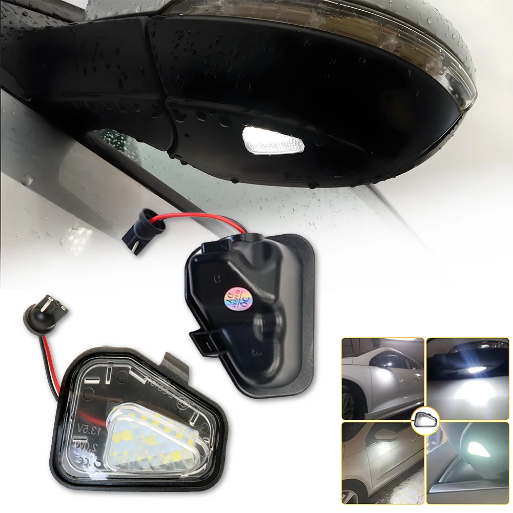 Bombilla LED para cucharilla, luz para espejo lateral, sin Error, para Volkswagen VW Passat B7 EOS CC Scirocco Jetta A6, 2 uds.