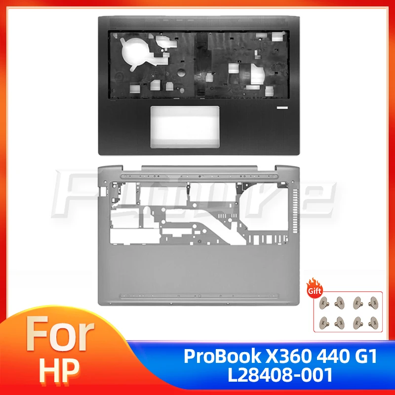 

New Case For HP Probook X360 440 G1 Palmrest Upper Top Case Bottom Lower cover L28408-001 Housing Case