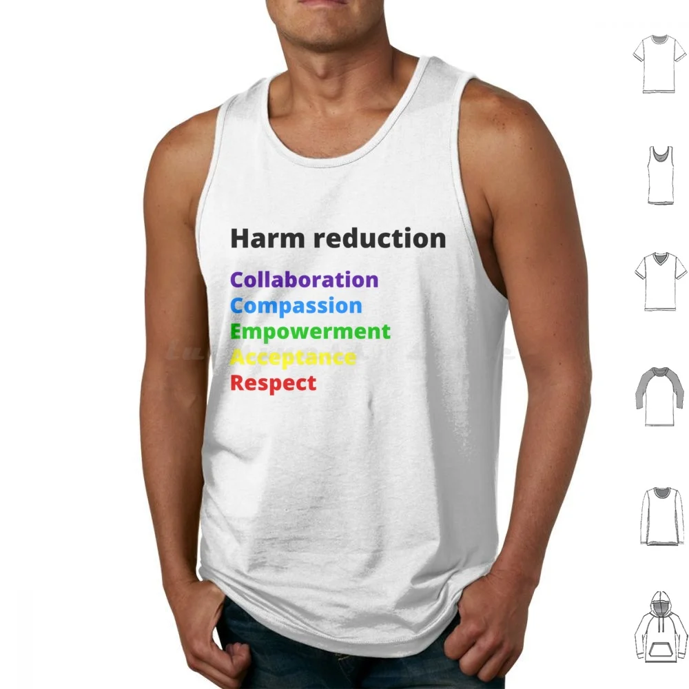 Harm Reduction Model Tank Tops Print Cotton Harm Reduction Naloxone Drugs Narcan Activism War On Drugs Advocacy Harm