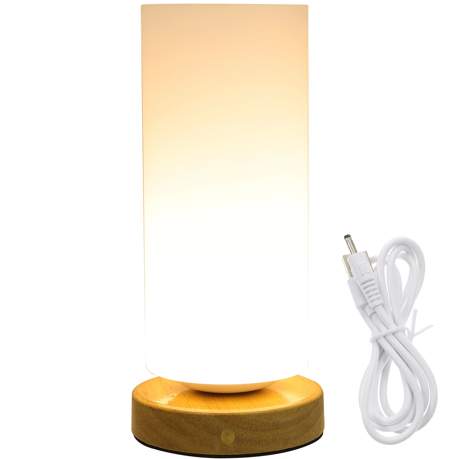 

Dimmable Touch Sensitive Nightstand Lamp with Glass Shade for Small Spaces Modern Flower Lamp for Bedroom Study Bar Decorative