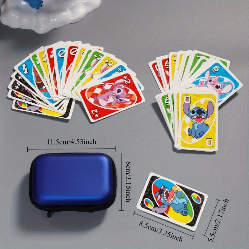 Miniso Disney Stitch Classic Card Game, a card game suitable for multiplayer parties, includes cards and a card box.
