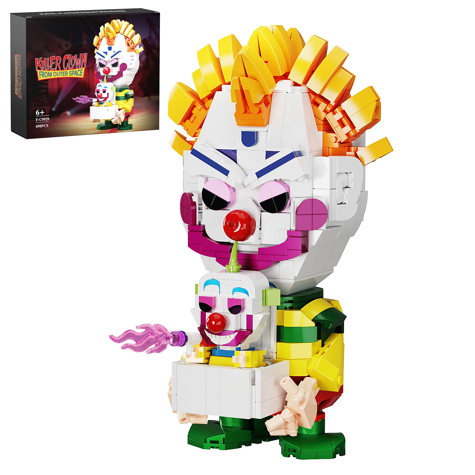 

Bibbos with Shorty Killer Klown Horror Movie Character Joker Building Blocks Anime Action Figure Brick Model Toy Halloween Gifts