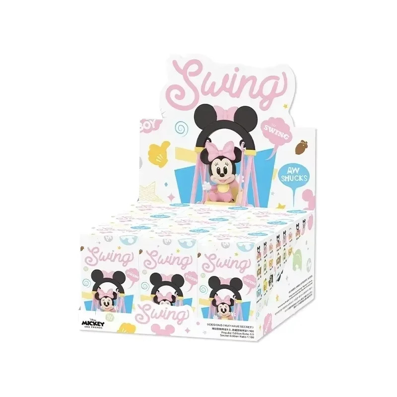 

100% Original Disney Swing Series Blind Box Toys Kawaii Surprise Guess Bag Cute Doll Anime Figure Home Model for Girls Gift