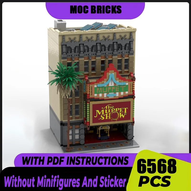 

City Street View Moc Building Blocks Modular Muppet Theat Model Technology Bricks DIY Assembly Gift Holiday Construstion Toy