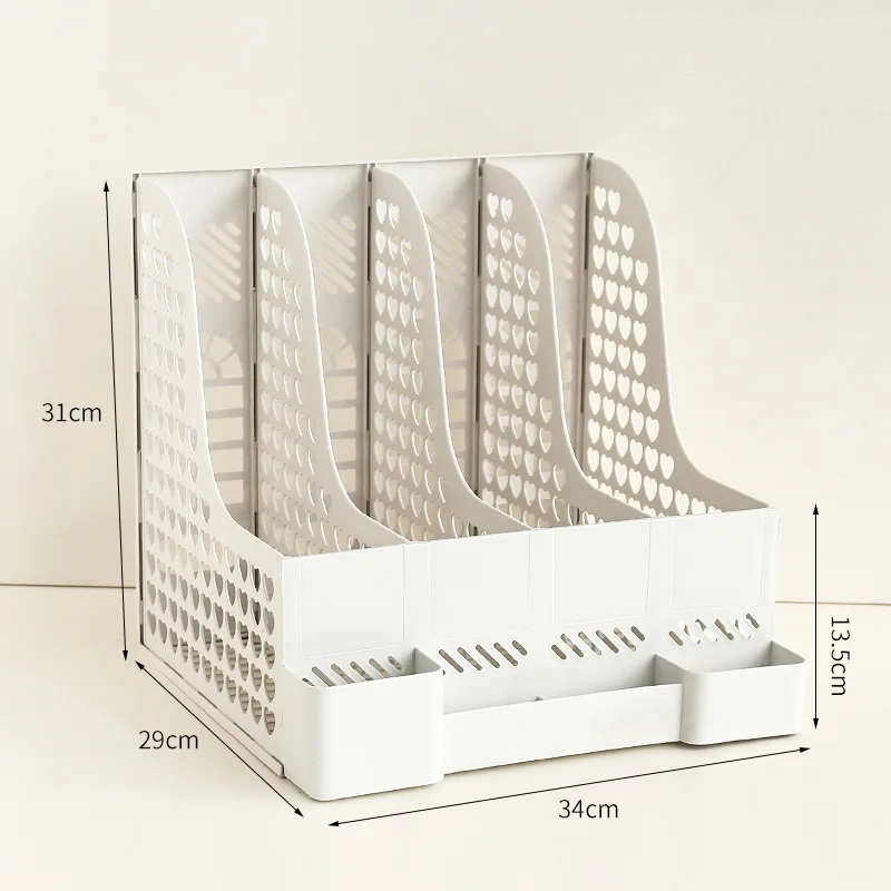 Multifunctional File Tray Storage Box With Pen Holder Simple File Folder Racks Notebook Folder Organizer Office Desk Organizer