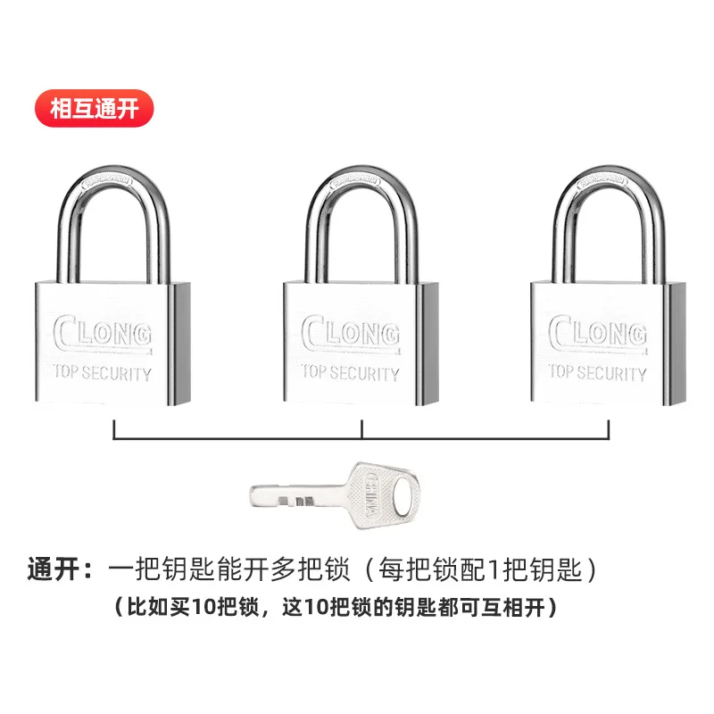 TS Stainless Steel Padlock Waterproof Anti-Theft Safety Lock Short Shackle Keyed Alike for Home Gate Shed Locker Security