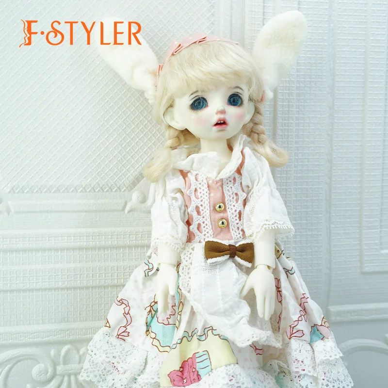 

Куклы FStyler BJD, одежда с милыми кроличьими ушками, головной убор, модель 1/6, 6-7 Дюймов, 30 мм, куклы Барби