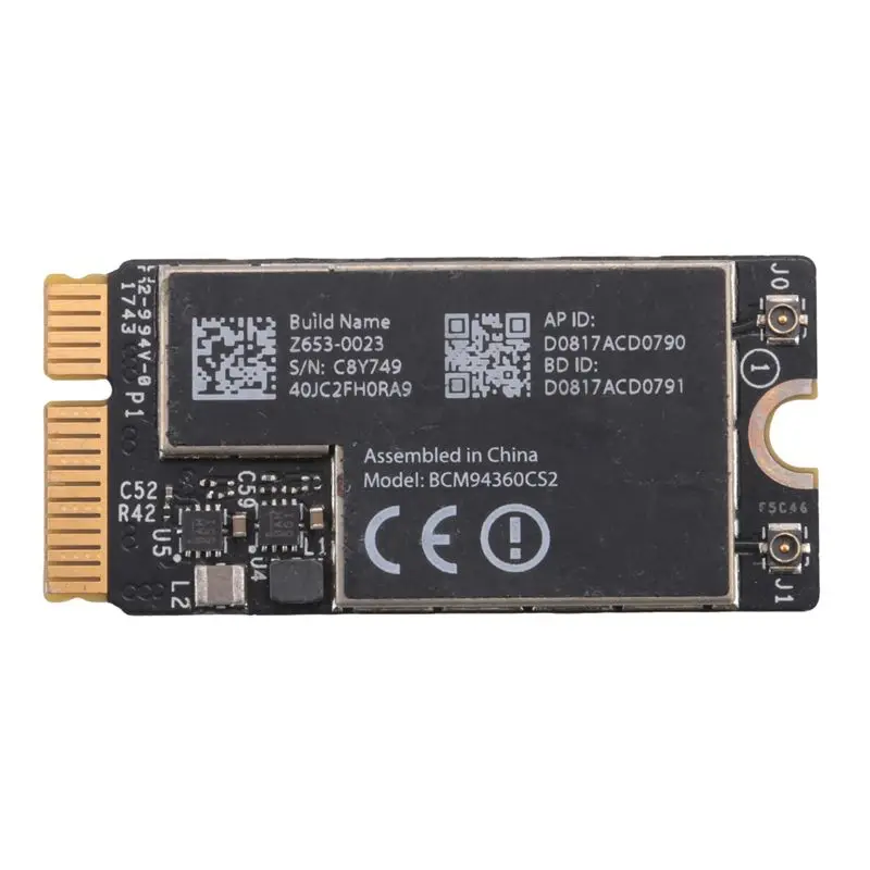 Stylish-BCM94360CS2 Wireless Wifi Card Bluetooth 4.0 802.11Ac Hackintosh Macos For Air 11Inch A1465 13Inch A1466 2013 MD711LL