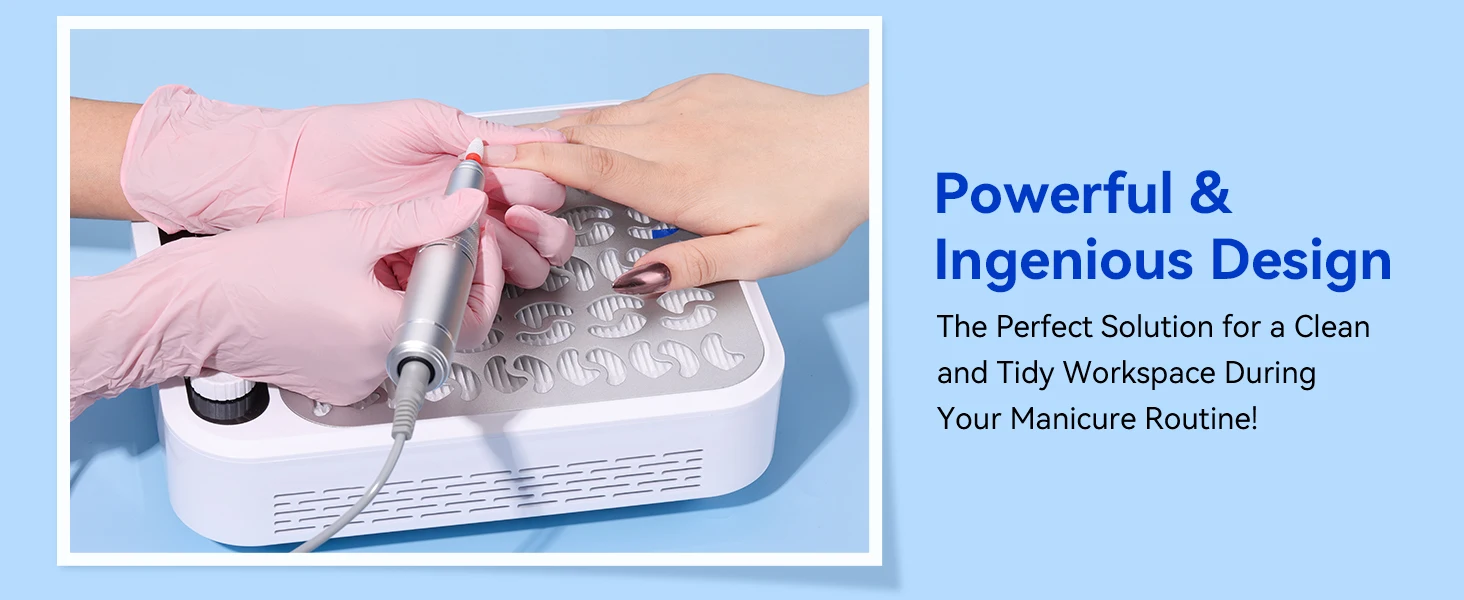 Makartt Nail Dust Collector - Professional Powerful Suction Larina Dust Collector Nail Tech LED Display, Adjustable Speed